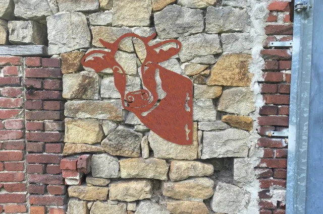 Art Bizniz Kiekeboe Tuindecoratie Koe Klara - roest Oranje