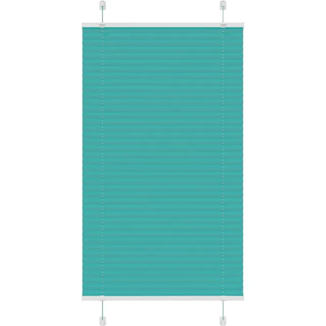 vidaXL Plissé - rolgordijn - 80x150 - cm - stofbreedte - 79,4 - cm - petrol - groen petroleumgroen