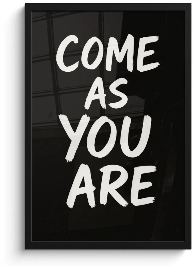 FrameYourWall Poster in lijst - Fotolijst 40x60 cm - Posters - Quote - Zwart - Simpel - Posterlijst zwart - Decoratie - Wanddecoratie woonkamer - Muurdecoratie slaapkamer Quote - Simpel