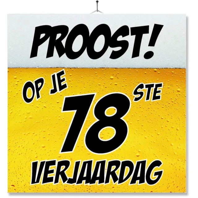 MC Living Tegel Met Opdruk | Grappig | Humor | Verjaardag kado | Proost op je 78ste verjaardag Multi-Color