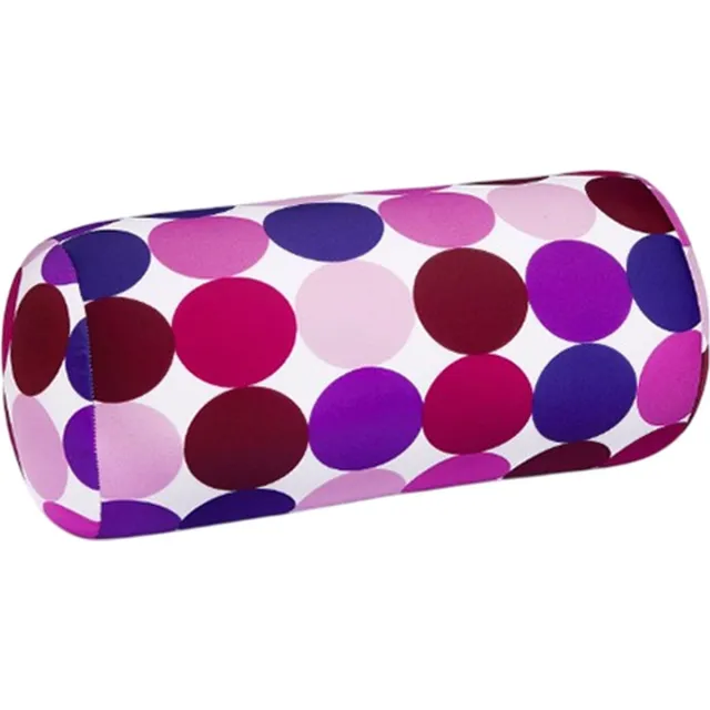 House of Healthbrands Kuschelmaxx Rolkussen - Sierkussen Rond Cilinder 17 x 33 cm - Punkte Violet-design - Stevig en zacht - Mooie print - Gevuld met microgranulaat - Vormvast & Wasbaar - Ideaal voor op de bank, bed, auto of op reis - Inclusief Wasnet Wit