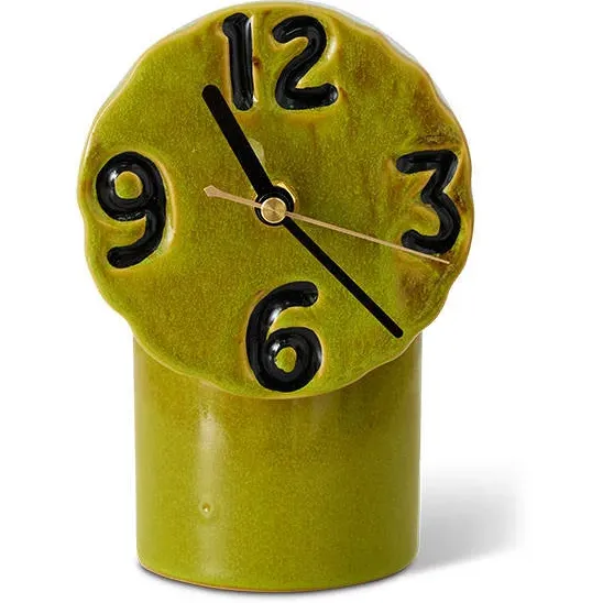 HKliving Retro tafelklok groen groen/zwart