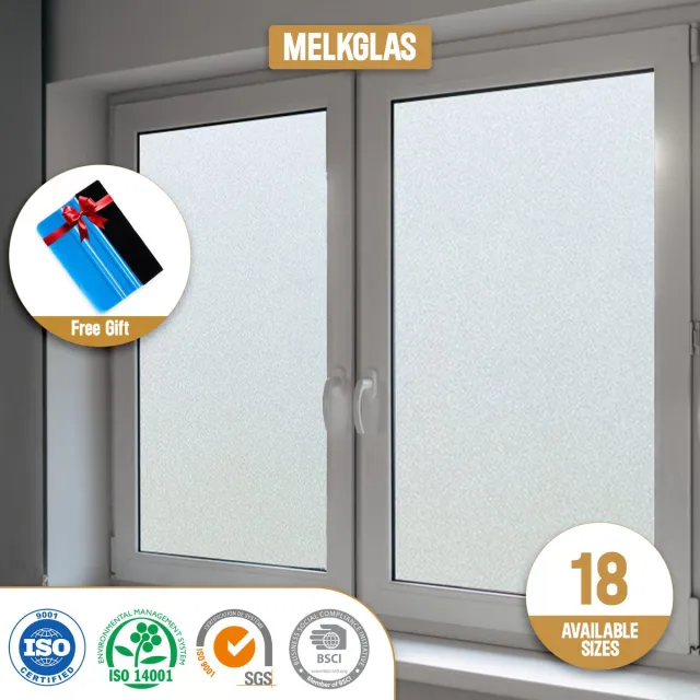 ZIA S & CO ZIA’S & CO -Raamfolie HR++120x500cm-Zonwerend & Isolerend-Anti inkijk-Statisch-Melkglas -Inclusief Rakel