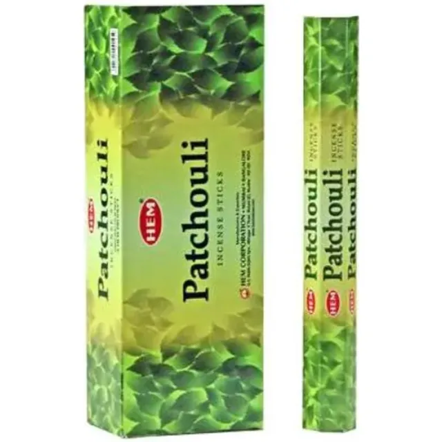 Yogi & Yogini naturals HEM Wierook - Patchouli - Slof (6 pakjes/120 stokjes) Transparant