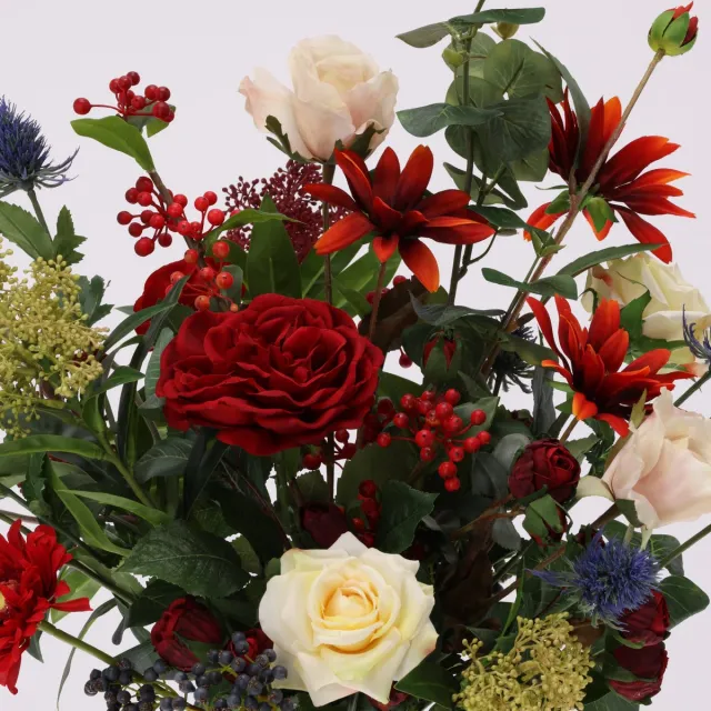 maxifleur Kunstplanten Kunstbloemen boeket Alexandra Faro 85 cm Rood