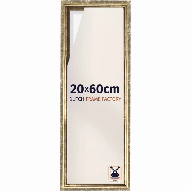 Dutch Frame Factory Baklijst 20x60 cm - Goud Antiek - Geschikt voor Canvasdoek - MDF Baklijst Lausanne