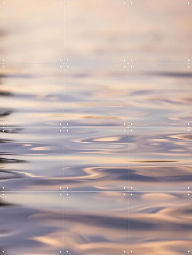 IXXI Sunset Reflections 1, Mareike Böhmer - 60 x 80 cm - Grote wanddecoratie en posters - Minimalisme, Realisme, Surrealisme, Naturalisme, Fotografie Goud / Rustig / Blauw / Grijs
