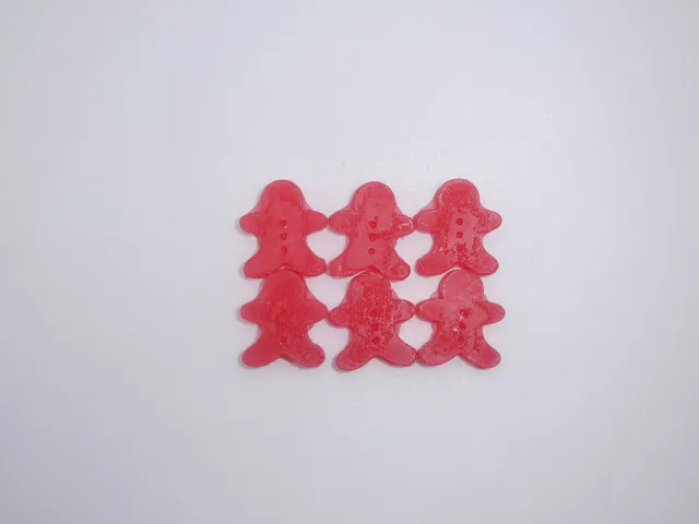 Mythical merch Wax melts, 6 stuks, Gingerbread man, Rood, Rozengeur, Winter, Kerstmis