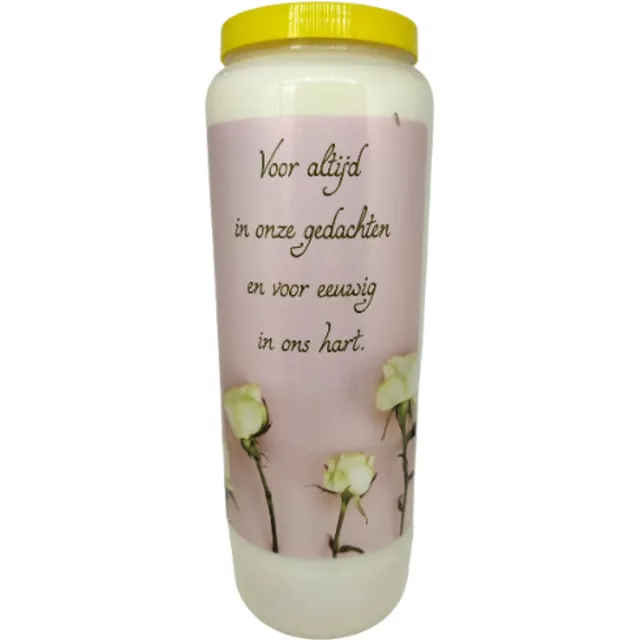 noveenkaars Gedachte - 9 dagen brander - set van 5 stuks Wit