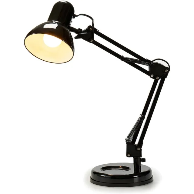 Pincello Tafellamp/bureaulampje High Light - metaal - zwart - H58 cm - buigbaar - hoog model - leeslampje