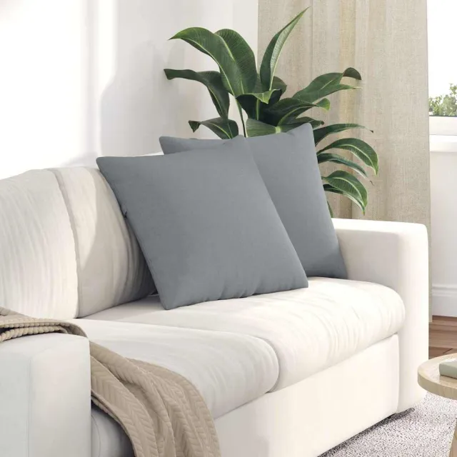 vidaXL Sofa Kussens 2 st Stof Lichtgrijs 50 x 50 cm