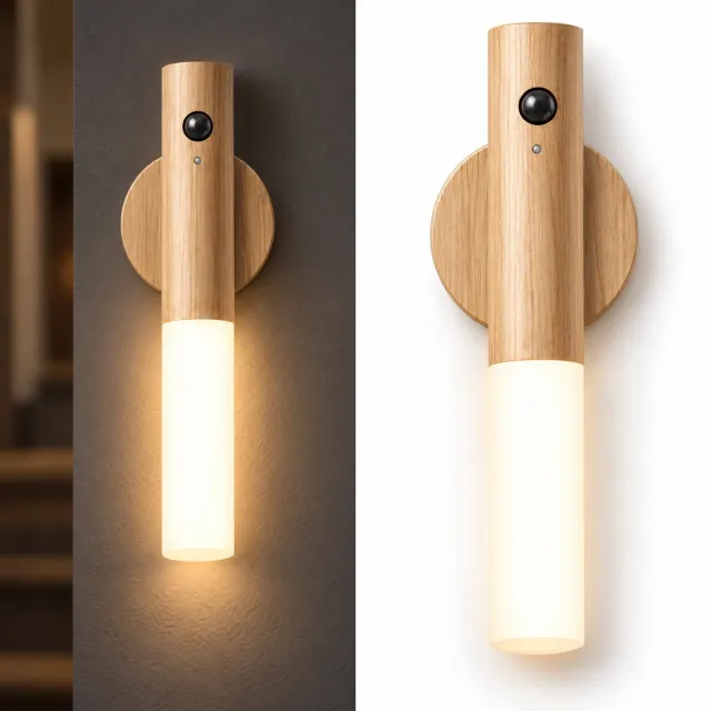 Cheqo Nachtlamp met Bewegingssensor - Draadloze Wandlamp Binnen - Oplaadbare LED Lamp - Warm Wit Licht - Nachtlampje met Magneet - Sensorlamp - Zaklamp - Draagbare Lamp - USB Oplaadbaar - Noodverlichting voor Slaapkamer en Hal