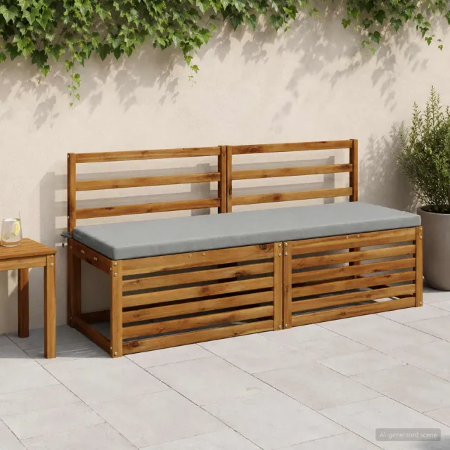 vidaXL Bankkussen SOEST 100% Polyester Grijs 140 x 50 x 5 cm