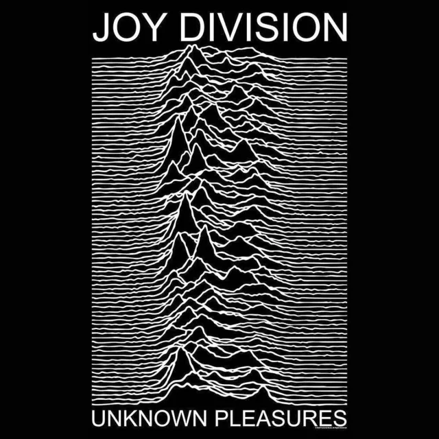 Rock Off Joy Division - Unknown Pleasures Textiel Poster - Zwart
