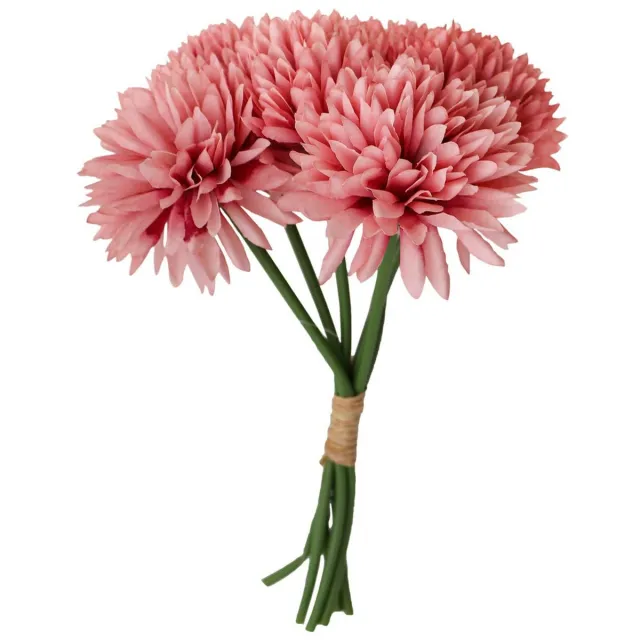 Chaks Kunstbloemen boeket dahlia - roze - 26 cm - bloemstuk - onderhoudsvrij
