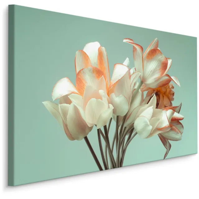 karo-art Schilderij - Boeket van bloeiende tulpen, premium print Multikleur