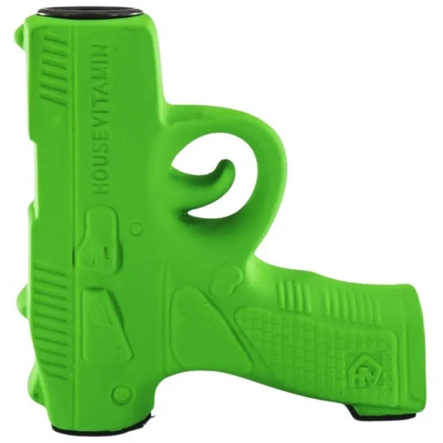 Housevitamin Kandelaar - Pistool Kaarshouder - Keramiek - 12x5x12 cm - Groen