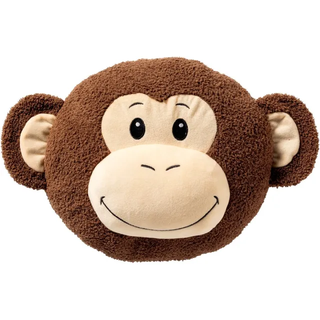 Textino MONKEY - sierkussen Ø30 cm - rond - aap - Partridge - bruin