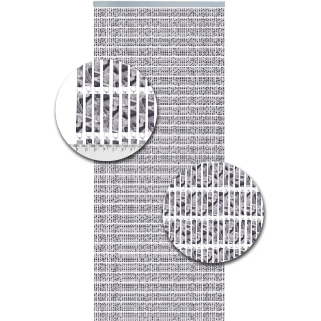 Vliegengordijnenexpert® Vliegengordijnenexpert Hulzen - Vliegengordijn - 100x240 cm - Grijs Grijs gevlekt