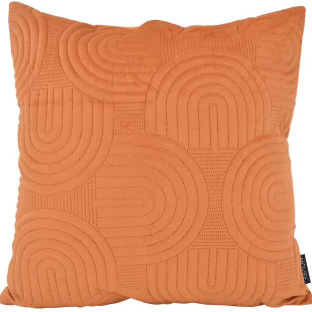 NOVÉE Abstract Velvet Terracotta Kussenhoes | 45x45 cm | Velvet/Polyester oranje