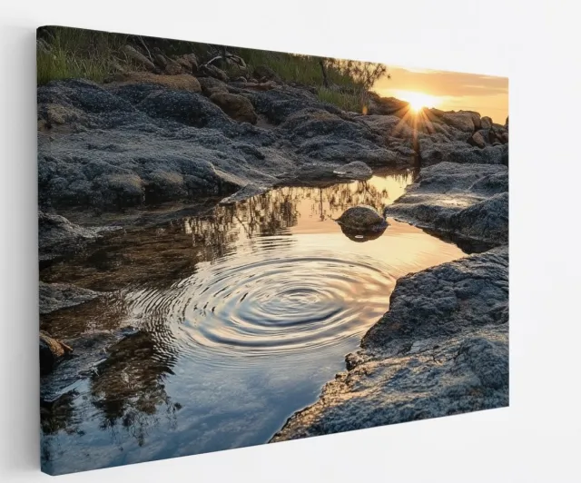 Saammp Canvas Schilderij - Natuur - Winter - Besneeuwde brug - landschappen - 45x30 - Foto op canvas - Wanddecoratie - Muurdecoratie Woonkamer - Slaapkamer decoratie - Canvas Print Multicolor