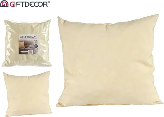 Giftdecor voordeel set van 2 sierkussens incl vulling - 40*40cm - gebroken wit