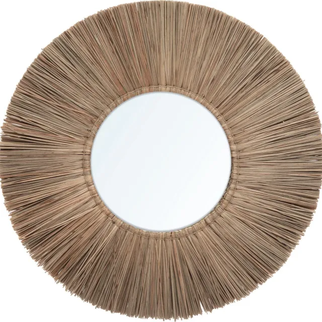 Bazar Bizar De Alang Alang Spiegel - Naturel beige