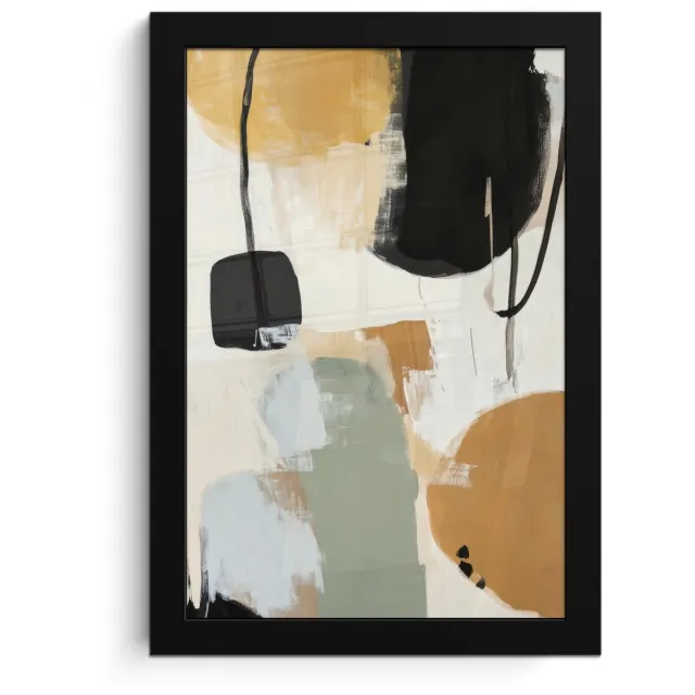FrameYourWall Poster in lijst - Fotolijst 20x30 cm - Posters - Paint - Abstract - Kleuren - Posterlijst zwart - Decoratie - Wanddecoratie woonkamer - Muurdecoratie slaapkamer