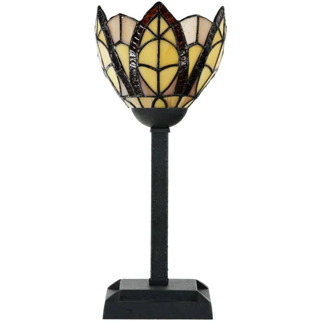 Coloured by Art Tiffany Tafellamp Flow Souplesse small - Art Deco Trade Bruin