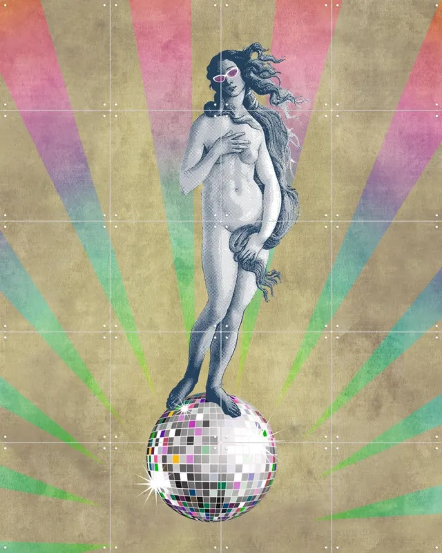 IXXI Disco Venus, Angelo Cerantola - 80 x 100 cm - Grote wanddecoratie en posters - Grafisch Ontwerp, Pop art, Illustraties, Kleurrijk, Mancave