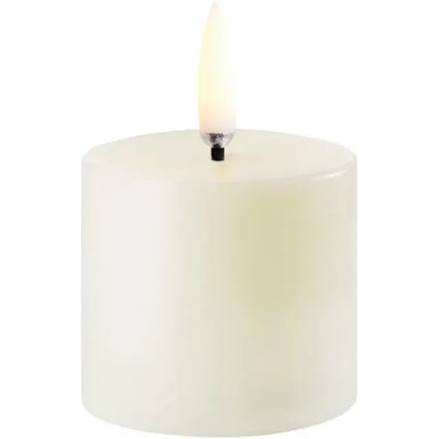 Uyuni LED Stompkaars Ivoor – Ø5 x H4,5 cm – Timer – 3D Vlam