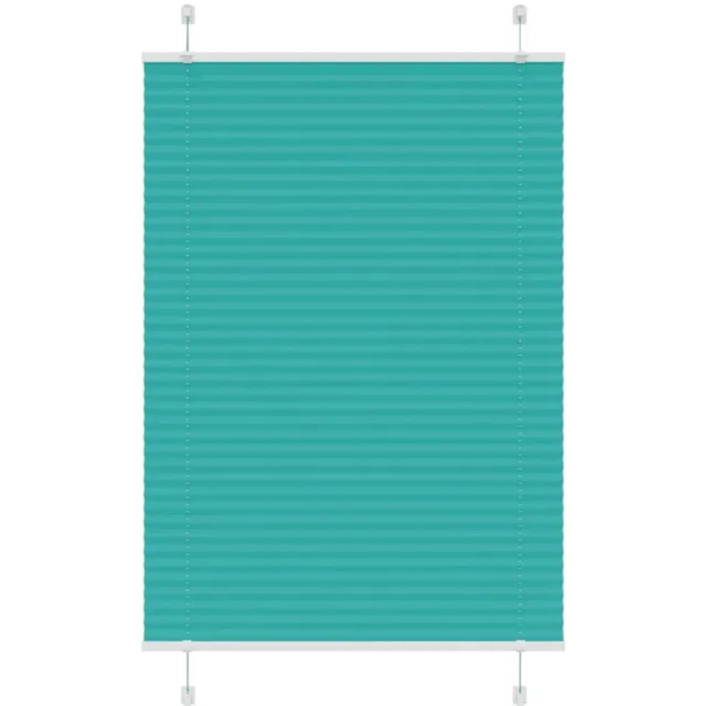 vidaXL Plissé - rolgordijn - 95x100 - cm - stofbreedte - 94,4 - cm - petrol - groen petroleumgroen