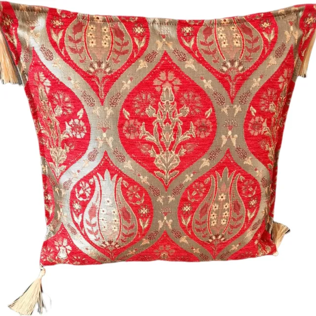 Turkse Authentiek Kussenhoes Kussenhoes 43x43 cm | Authentieke Turkse Motieven | Luxe Chenille Stof multi kleur