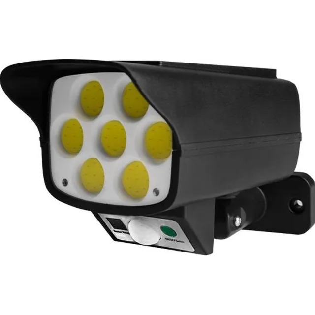 STRÜHM LED-lamp op zonne-energie, 12W - IP44 - Helder wit - dummycamera, bewegingssensor - Zwart