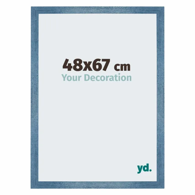 yd. Your Decoration - Fotolijst 48x67 cm - MDF - Helder Blauw Geveegd - Mura