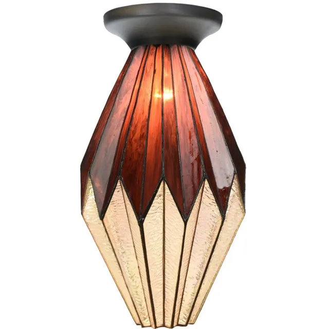 Coloured by Art Tiffany Plafondlamp Origami - Art Deco Trade Zwart
