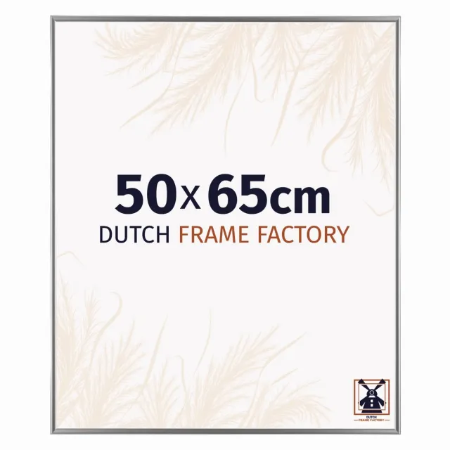 Dutch Frame Factory Fotolijst 50x65 cm - Kunststof - Zilver Hoogglans - Easy