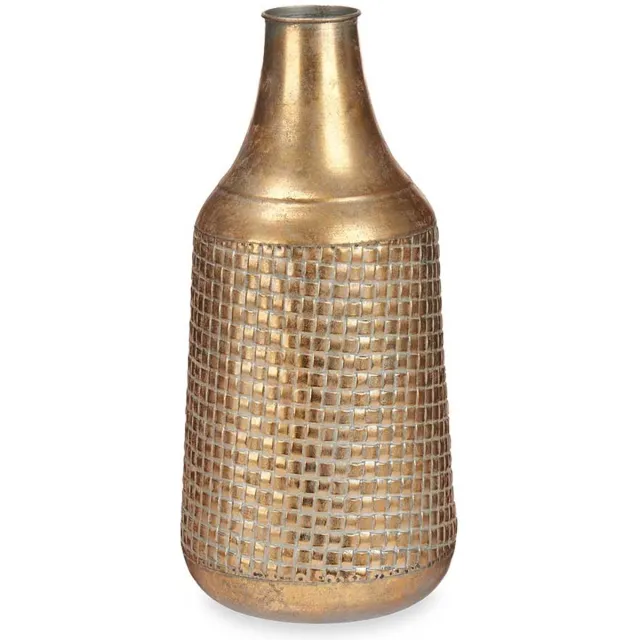 Giftdecor Bloemenvaas Antique Roman - goud - metaal - 21 x 44 cm - Design vaas met historisch karakter Goudkleurig