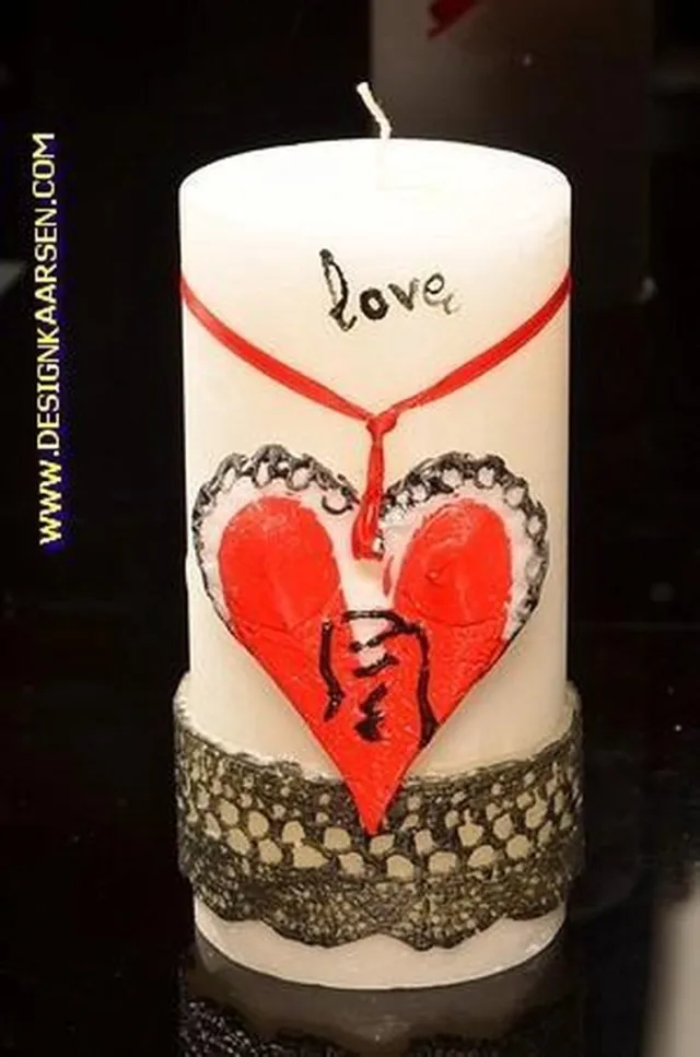 MilaNNE Love kaars, rond, Ø7,5 cm, hoogte: 15 cm Overig