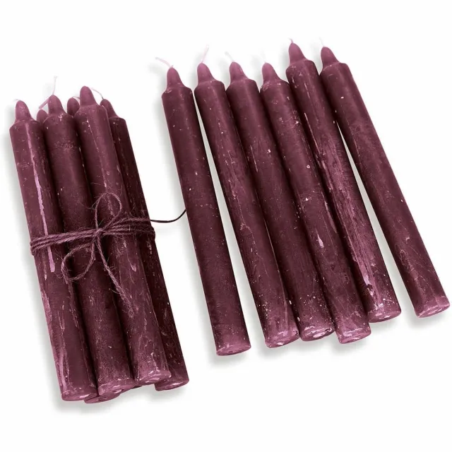 Loberon Kaars set van 12 Bauceau paars