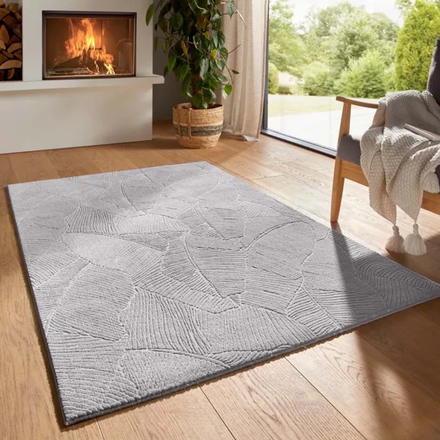 TrueWeave Zacht vloerkleed - Fuzz Leaf grijs 120x170