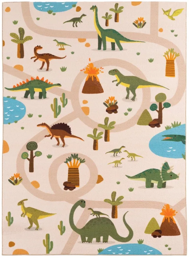 Dutch XXL Speelkleed | Coco | Dinosaurus | Beige | 200x290 cm