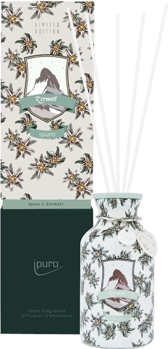 Ipuro Limited Edition geurstokjes Zermatt 240ml groen wit