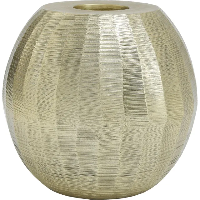PTMD COLLECTION PTMD Kikie Gold aluminium candle holder sphere Goud