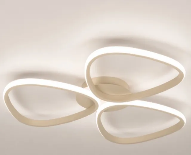 Lumidora Plafondlamp 75630 - Plafonniere - STELLA - 3 Lichts - Ingebouwd LED - 30.0 Watt - 3000 Lumen - 2700 Kelvin - Beige - Metaal - Met dimmer