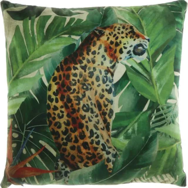 Unique Living Kussen fleurie l45b45cm dessin 1 groen