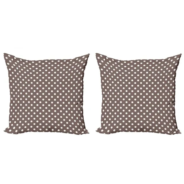 ABAKUHAUS Kussenhoezen 50x50 – Set van 2 – Dubbelzijdig – Warm Taupe