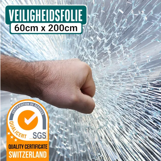 Homewell Veiligheidsfolie HR++(+) 60x200cm - Anti Inbraak - Beschermfolie