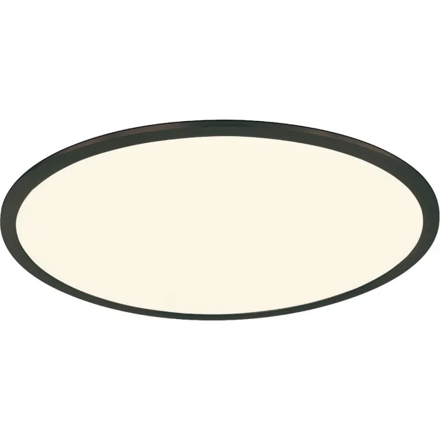 Trio leuchten - LED Plafondlamp - Plafondverlichting - 31W - Warm Wit 3000K - Dimbaar - Rond - Zwart - Aluminium