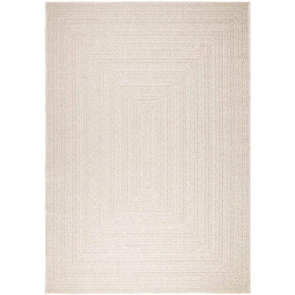 vidaXL Vloerkleed ZIZUR room binnen en buiten 200x290 cm jute look Crème